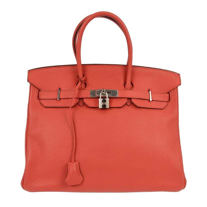Hermès Birkin Handbag Red Leather Good condition - Front View