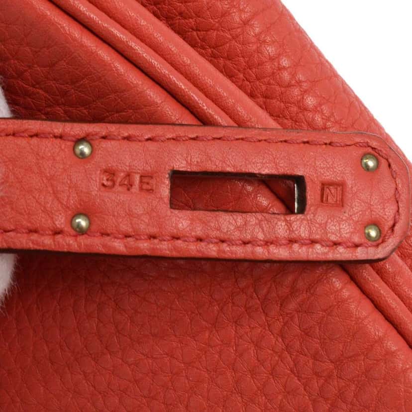 Hermès Birkin Handbag Red Leather Good condition - Box View