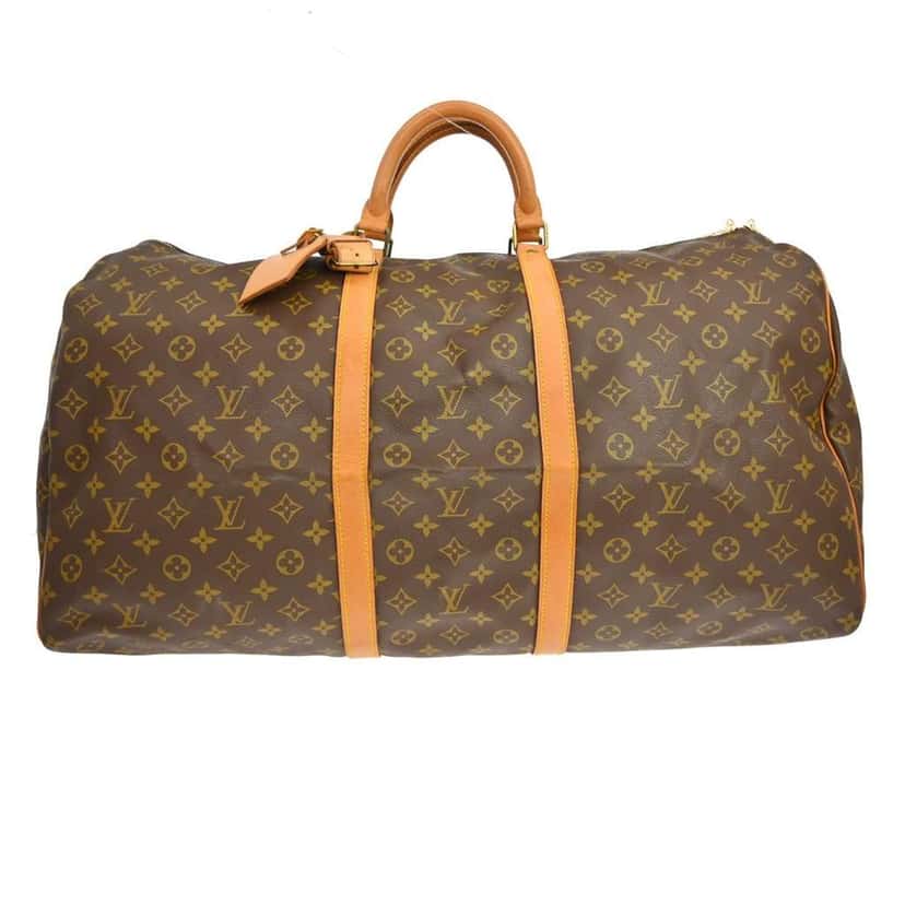 Louis Vuitton Keepall Bag Brown Canvas Good condition - Front View