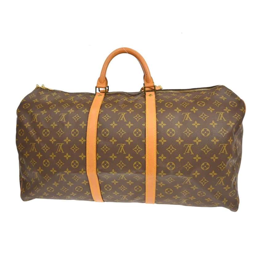 Louis Vuitton Keepall Bag Brown Canvas Good condition - Back View