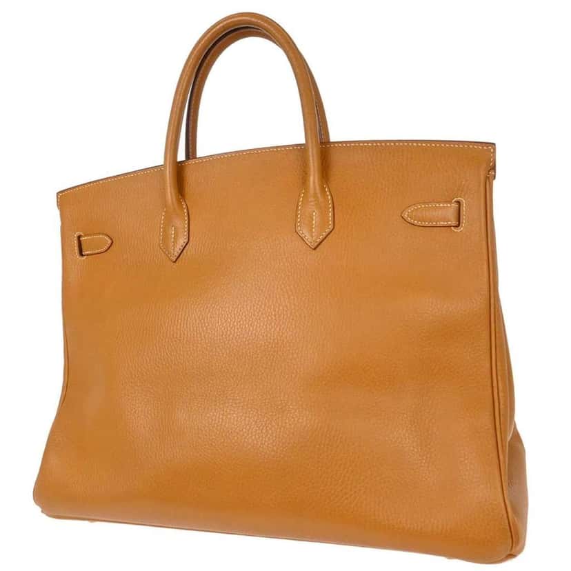 Hermès Birkin Handbag Beige Leather Good condition - Back View