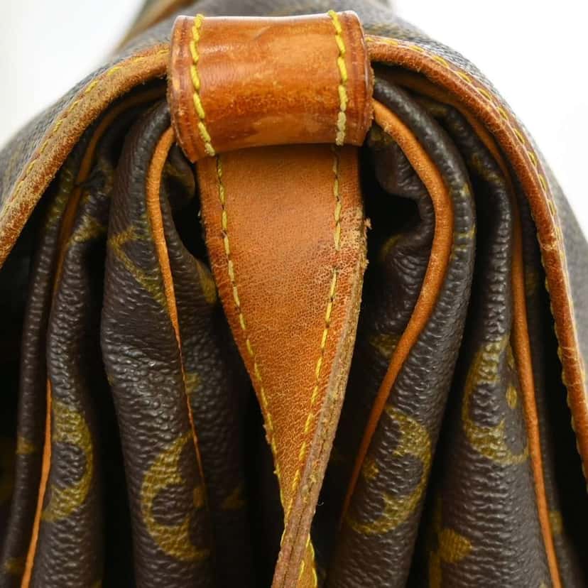 Louis Vuitton Saumur Handbag Brown Canvas Good condition - Model View