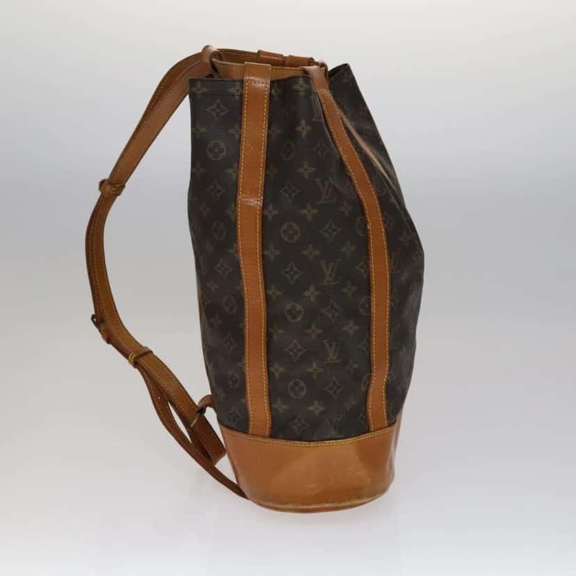 Louis Vuitton Randonnee Backpack Brown Canvas Fair condition - Model View