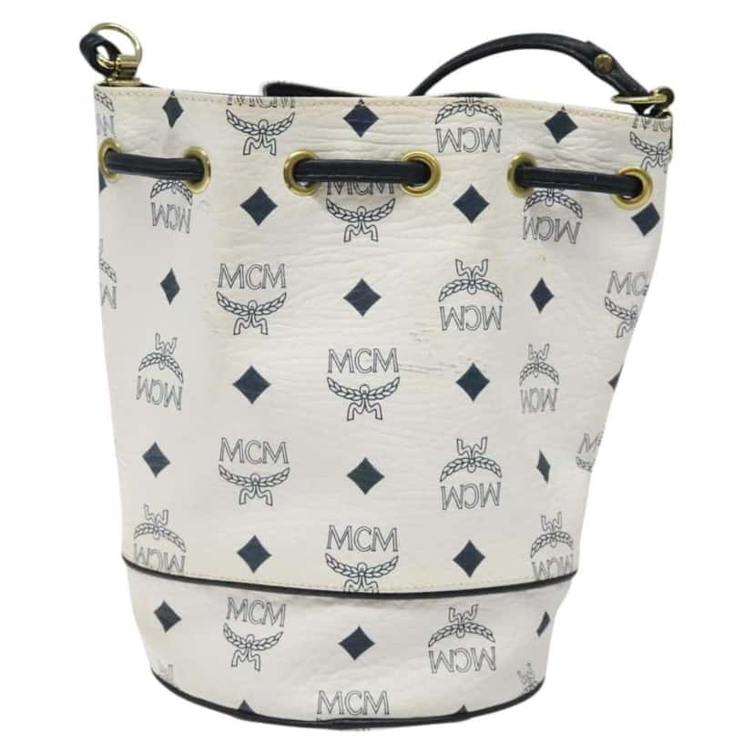 Mcm Visetos Shoulder bag White Good condition - Back View