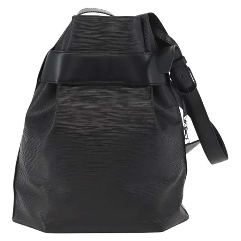 Louis Vuitton Vintage Sac d'Epaule Handbag Black Leather Good condition - Back View