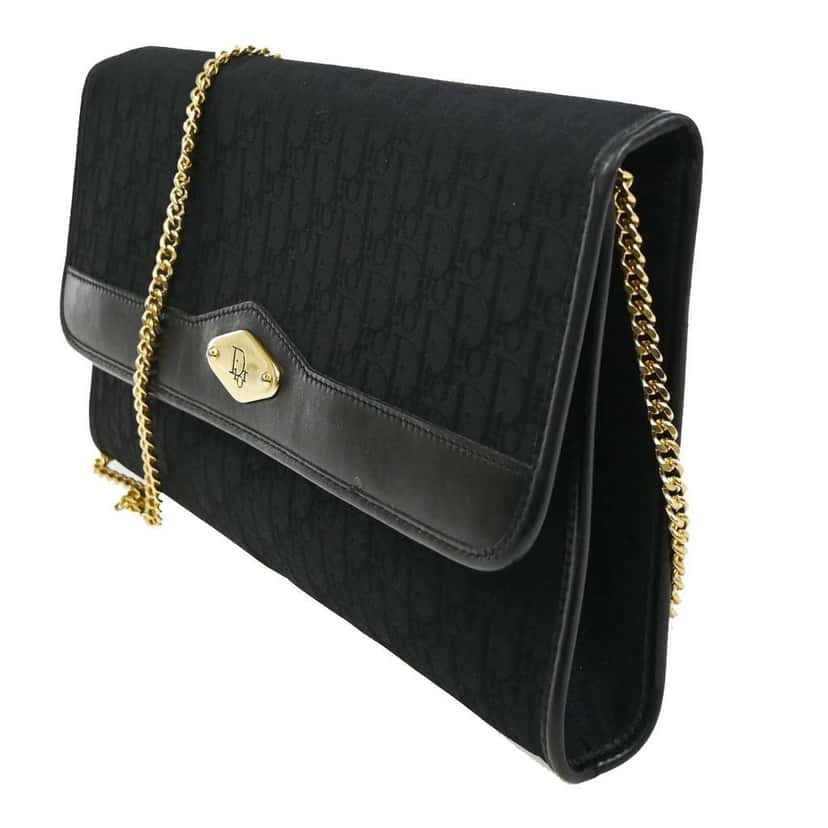 Christian Dior Flap chain Shoulder bag Black Canvas Fair condition - Inside View