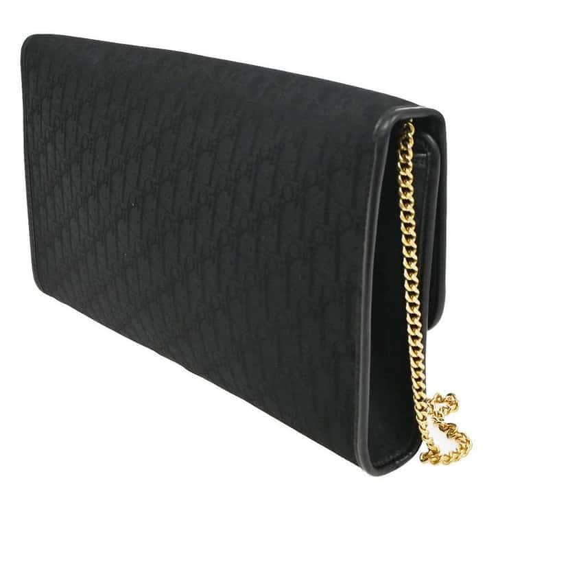 Christian Dior Flap chain Shoulder bag Black Canvas Fair condition - Model View