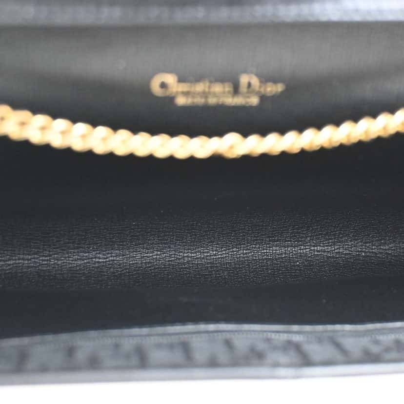 Christian Dior Flap chain Shoulder bag Black Canvas Fair condition - Box View