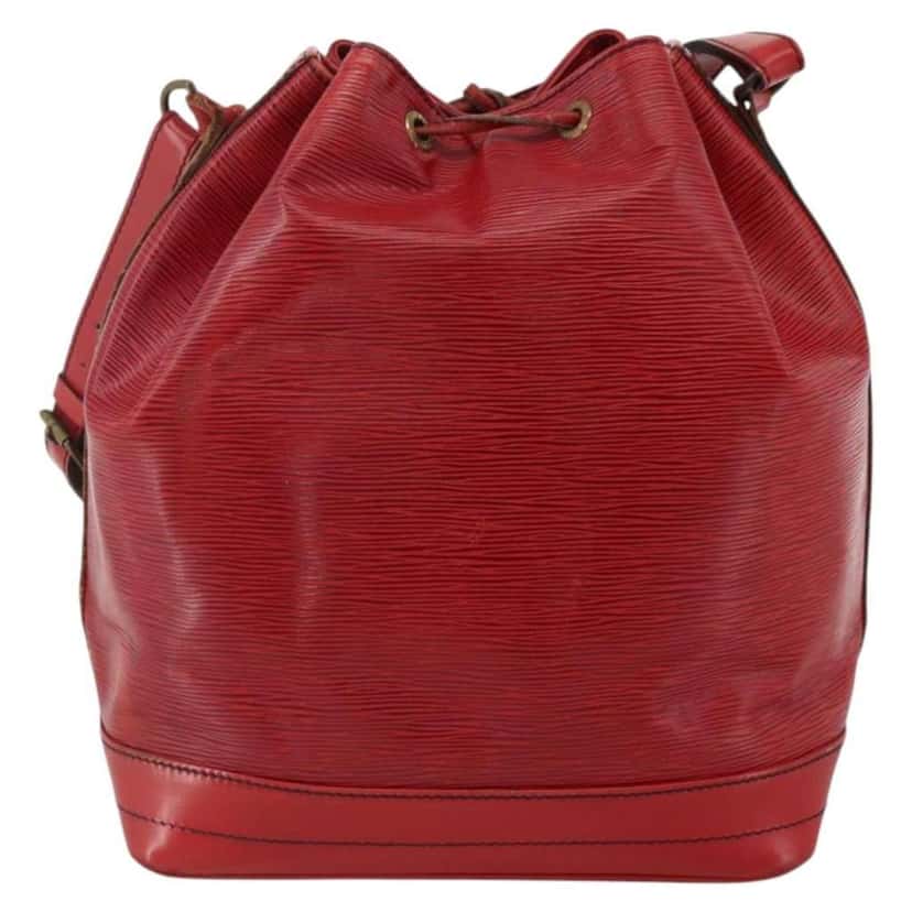 Louis Vuitton Noe Handbag Red Leather Fair condition - Back View