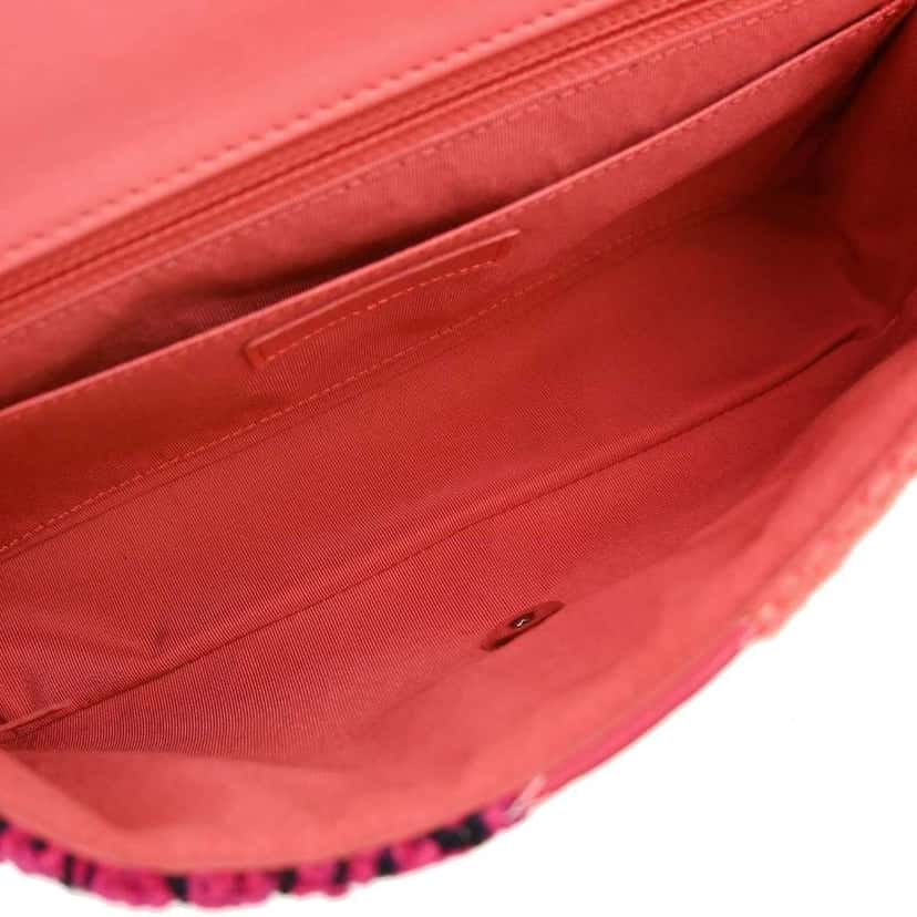 Chanel Flap Bag Multicolor Patchwork Pink Tweed Good condition - Inside View