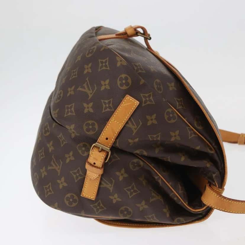 Louis Vuitton Saumur Handbag Brown Canvas Good condition - Inside View