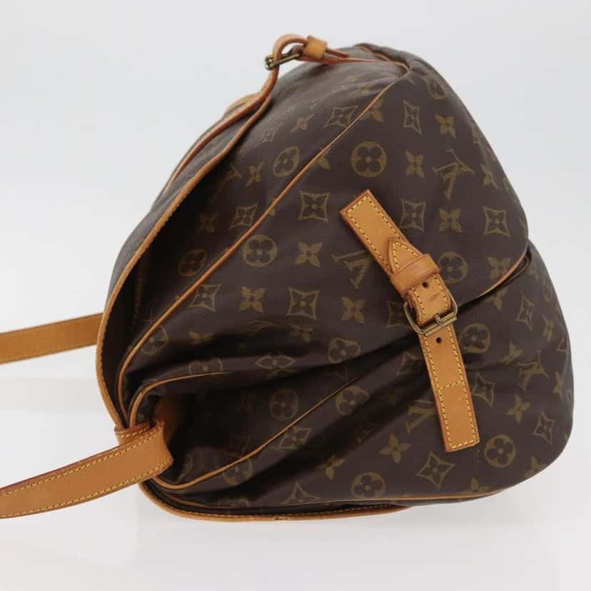 Louis Vuitton Saumur Handbag Brown Canvas Good condition - Model View