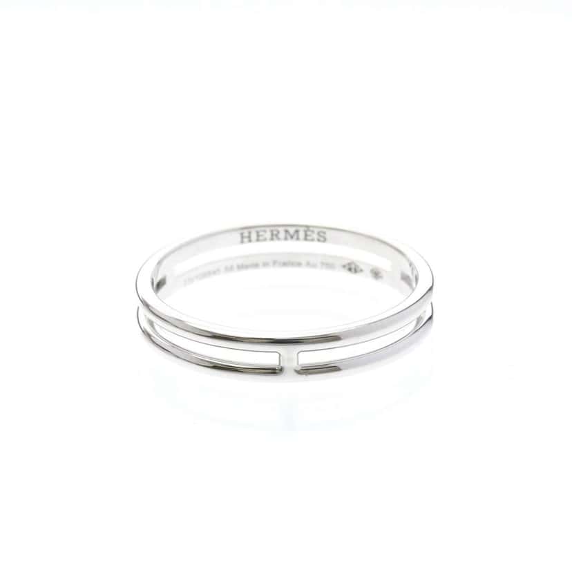 Hermès Ariane Wedding Band Ring Silver Good condition - Front View