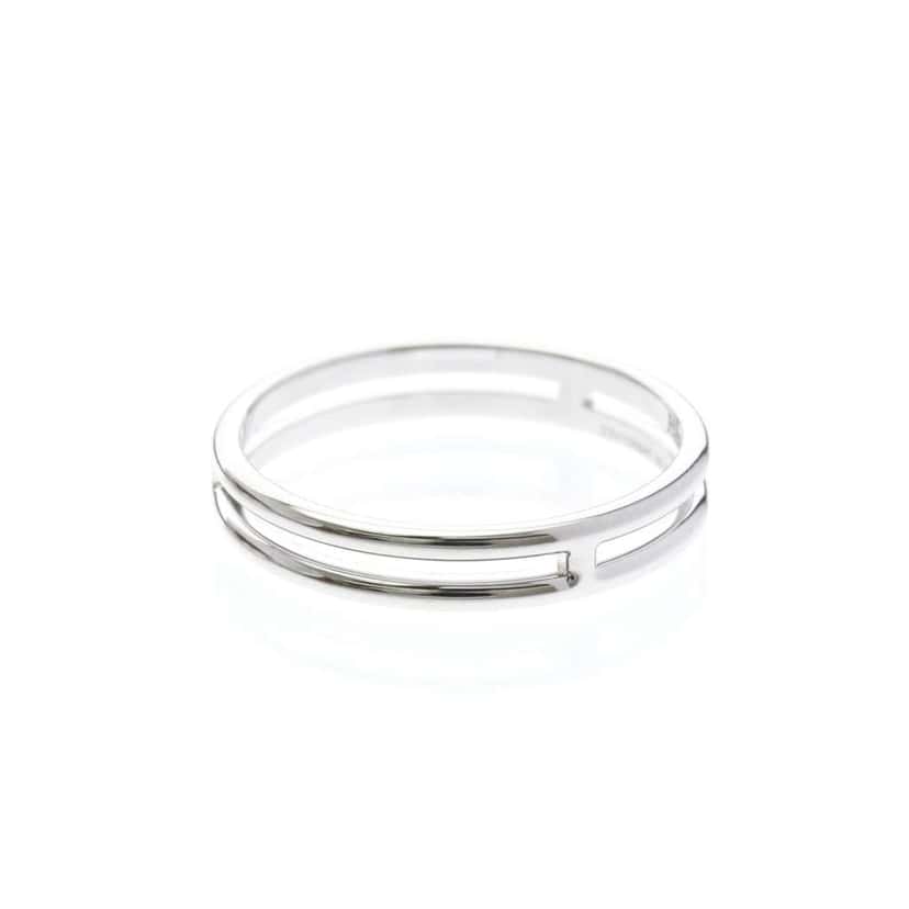 Hermès Ariane Wedding Band Ring Silver Good condition - Back View