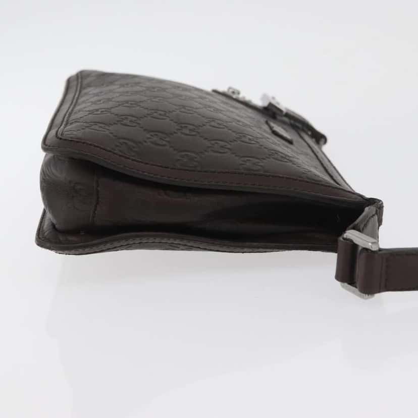 Gucci Zip Pouch Brown Leather Good condition - Inside View