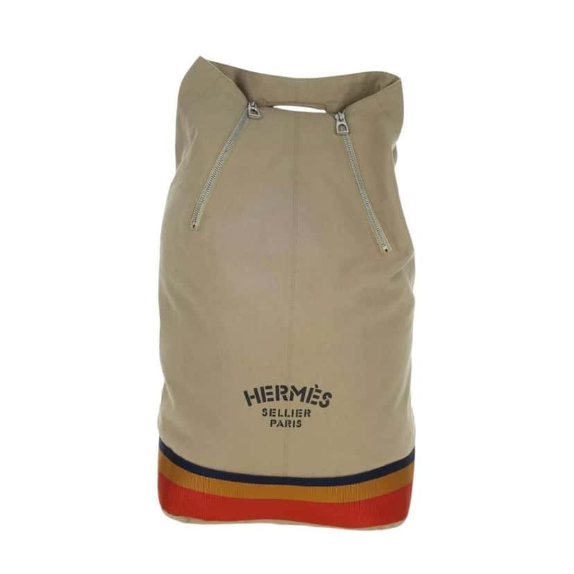 Hermès Cavalier Sling Bag Beige Canvas Good condition - Front View