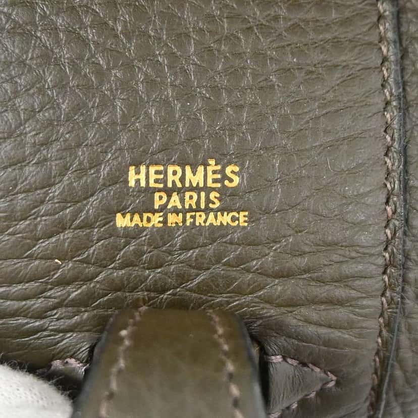 Hermès Intercity Victoria Travel Case Khaki Leather Good condition - Model View