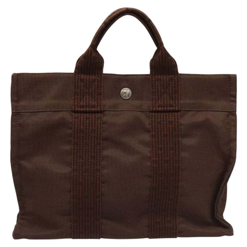 Hermès Fourre-tout Herline Brown Canvas Good condition - Back View