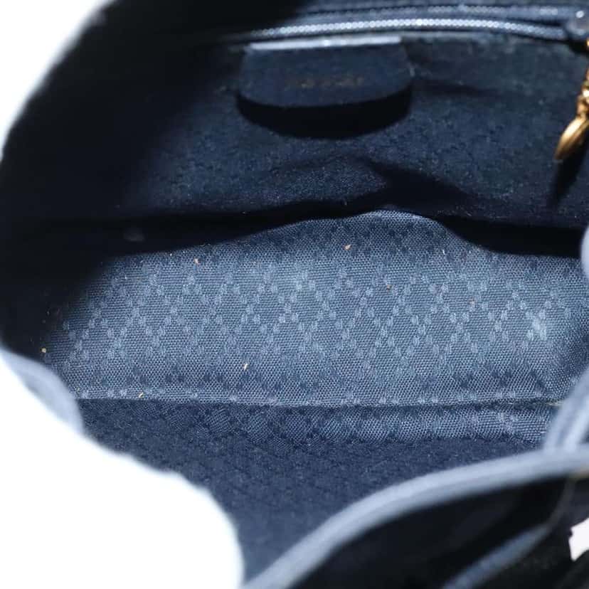 Gucci Gucci bamboo backpack Navy Suede Good condition - Box View