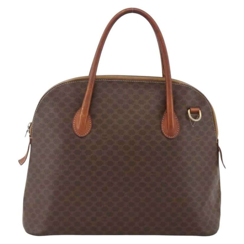 Celine Macadam Handbag Brown Canvas Fair condition - Front View