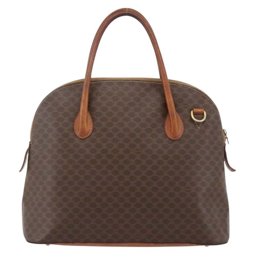 Celine Macadam Handbag Brown Canvas Fair condition - Back View