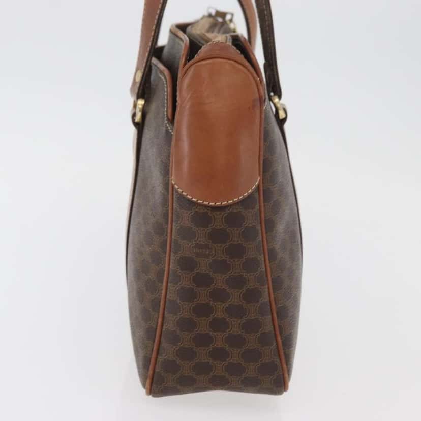 Celine Vintage Macadam Handbag Brown Canvas Good condition - Inside View