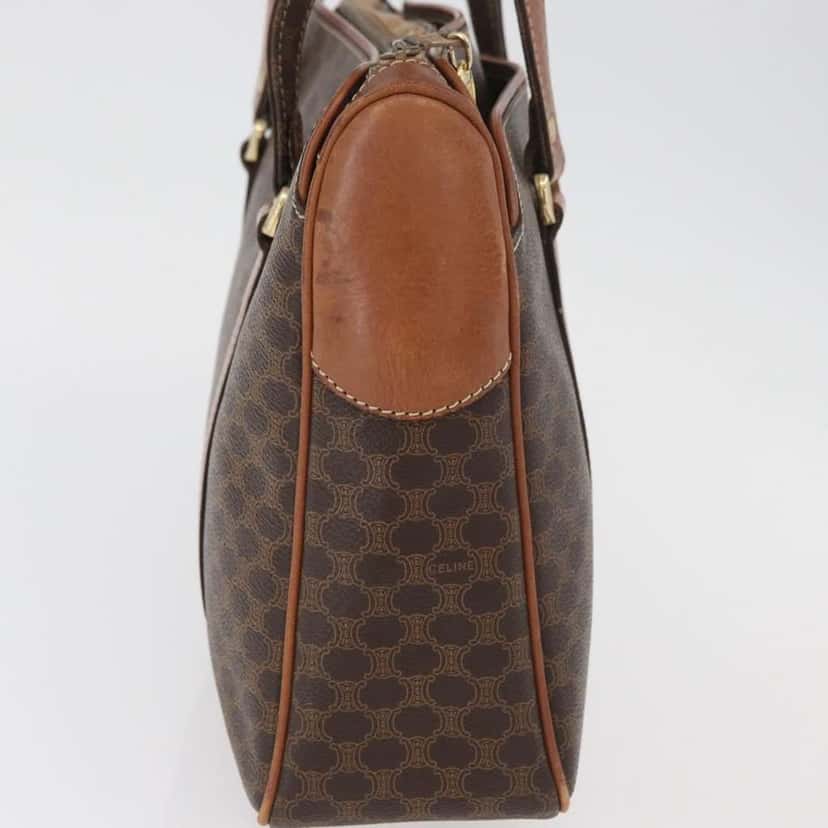 Celine Vintage Macadam Handbag Brown Canvas Good condition - Model View