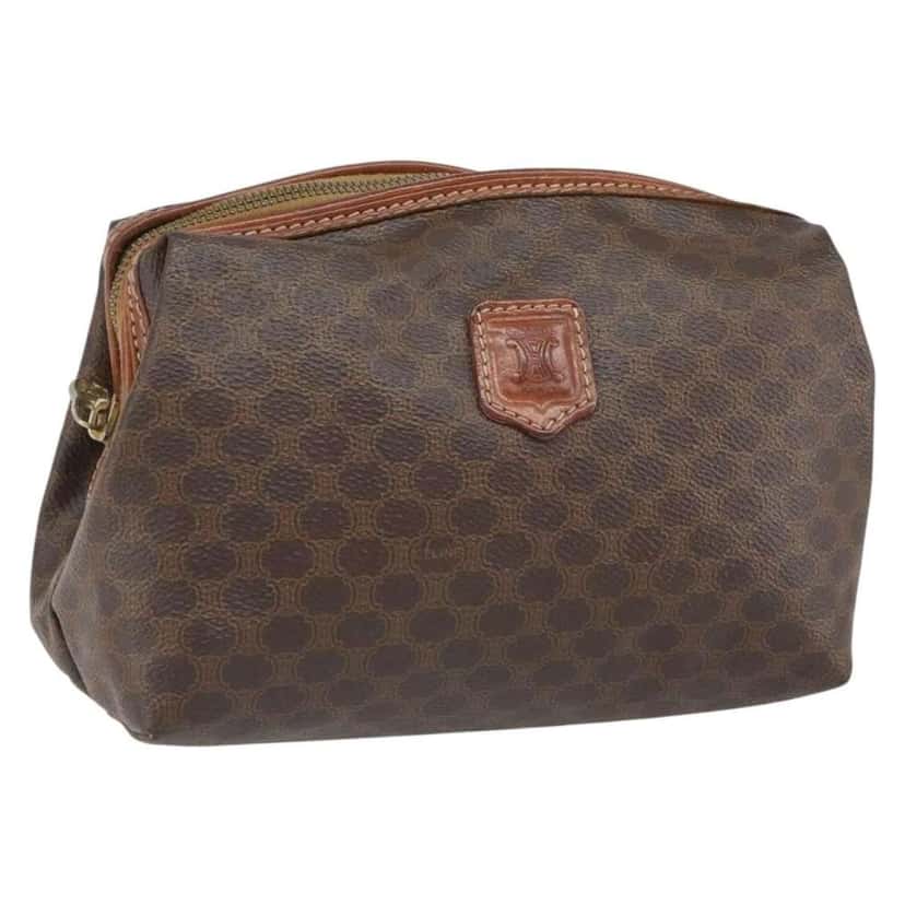 Celine Macadam Pochette Brown Canvas Good condition - Front View