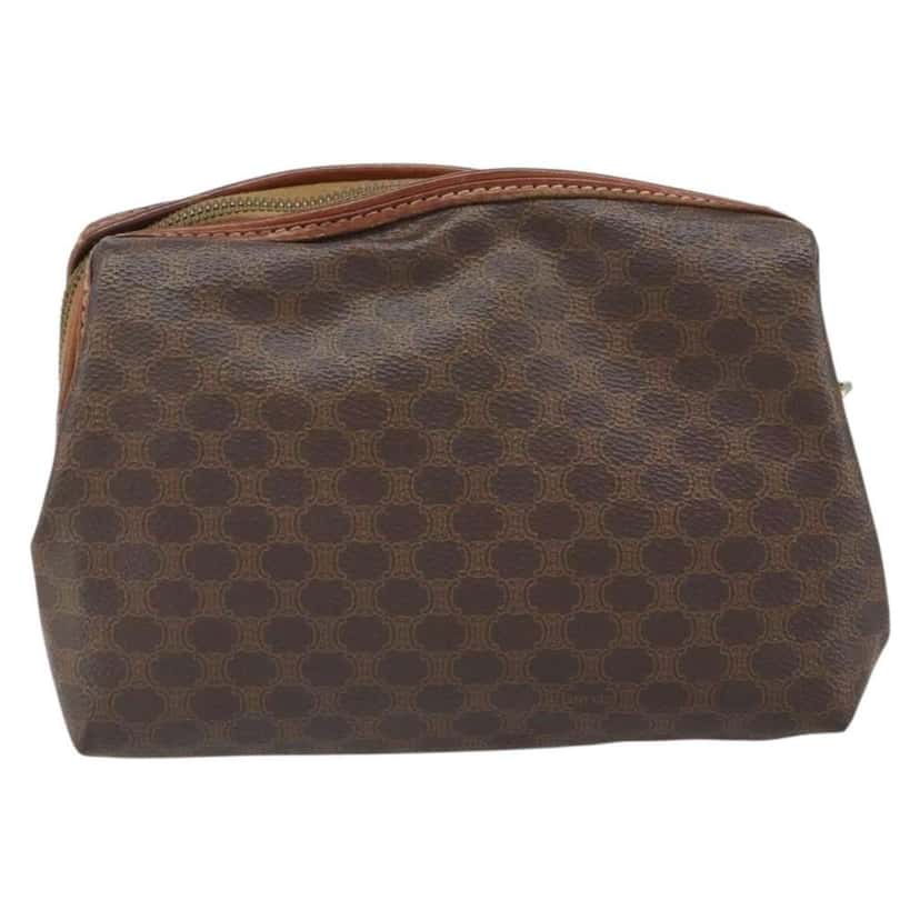 Celine Macadam Pochette Brown Canvas Good condition - Back View