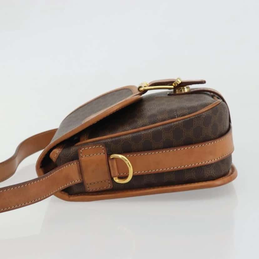 Celine Vintage Macadam Shoulder Bag Brown Canvas Good condition - Model View