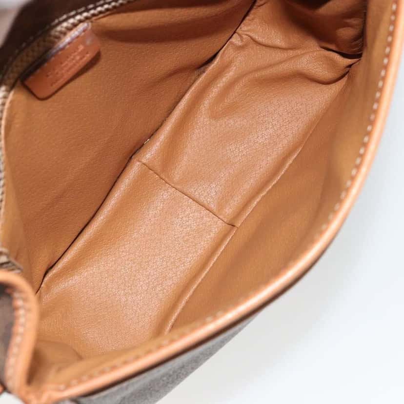 Celine Vintage Macadam Shoulder Bag Brown Canvas Good condition - Box View