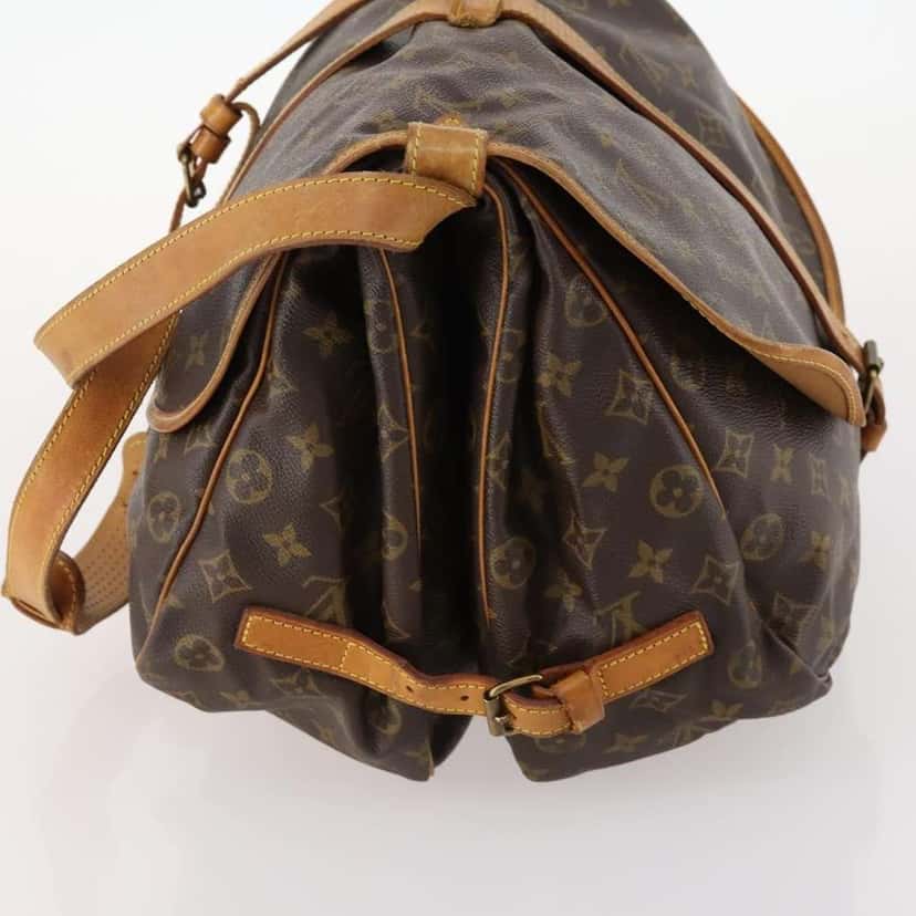 Louis Vuitton Saumur Handbag Brown Canvas Good condition - Inside View