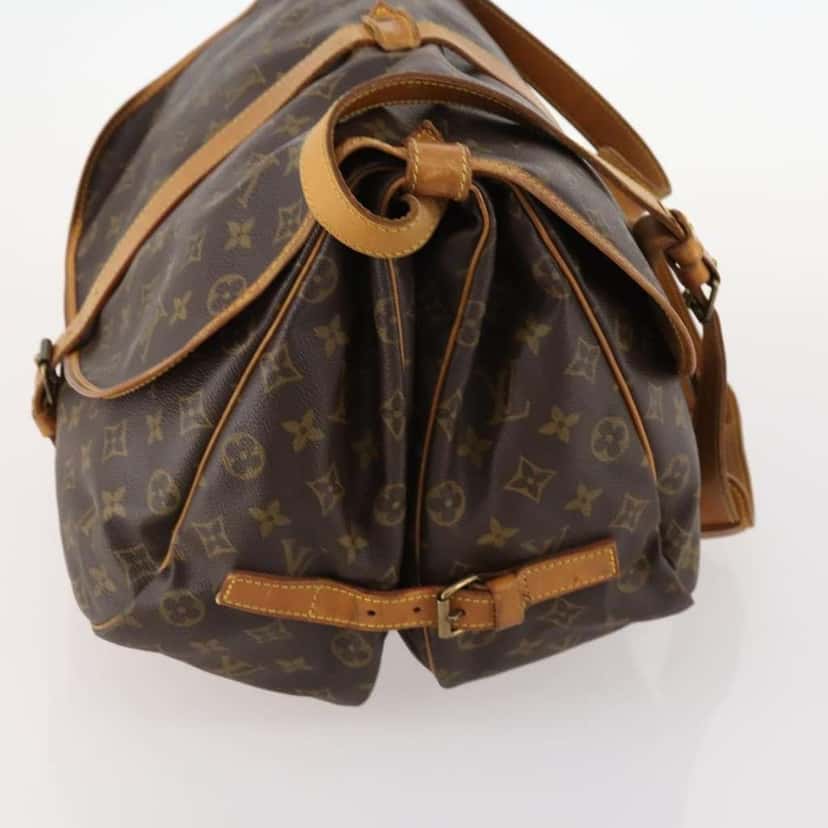 Louis Vuitton Saumur Handbag Brown Canvas Good condition - Model View