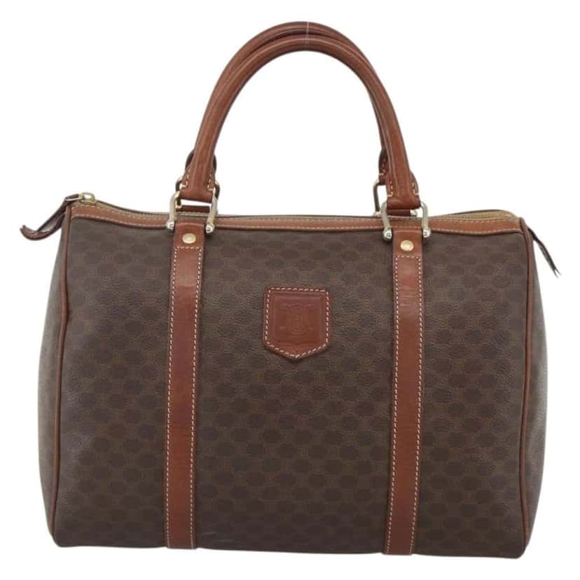 Celine Macadam Handbag Brown Canvas Good condition - Front View