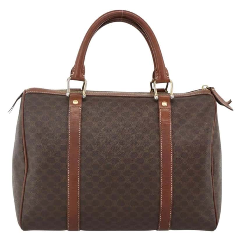 Celine Macadam Handbag Brown Canvas Good condition - Back View