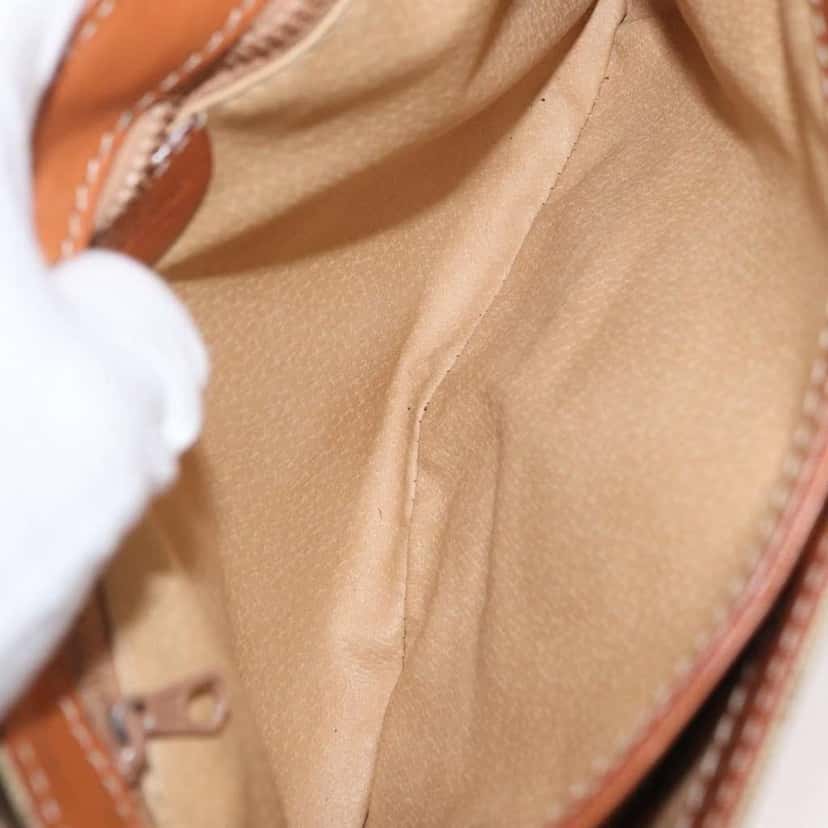 Celine Vintage Macadam Shoulder Bag Beige Canvas Good condition - Box View