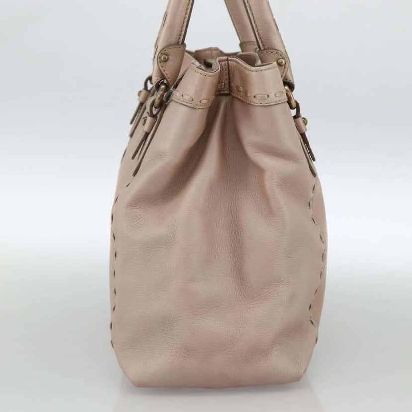 Salvatore Ferragamo Gancini handbag Beige Leather Good condition - Model View