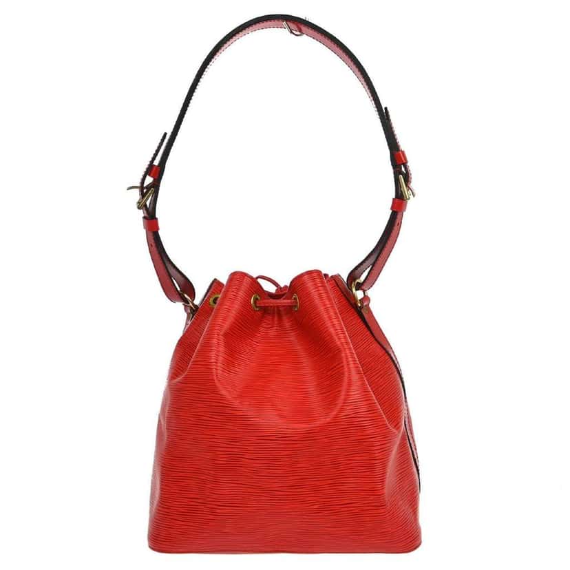 Louis Vuitton Petit Noe Handbag Red Leather Good condition - Back View