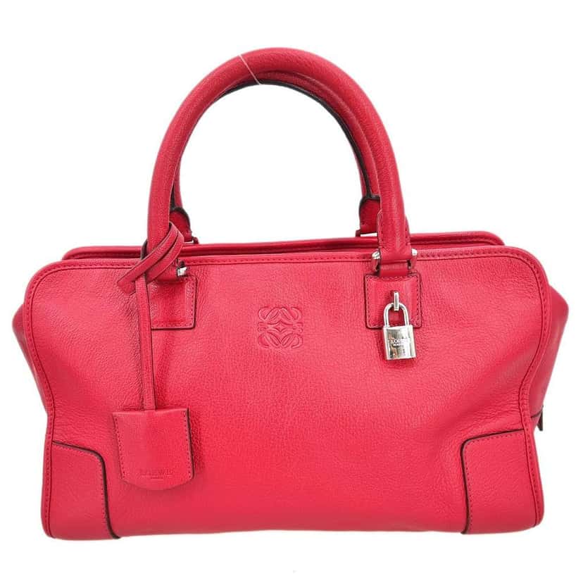 Loewe Amazona Bag Pink Leather Good condition - Front View