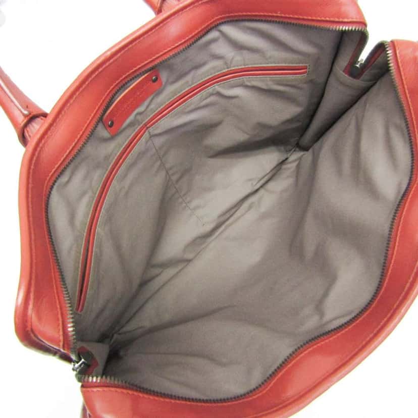 Bottega Veneta Soft Slim Briefcase Red Leather Good condition - Back View