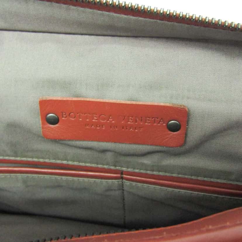 Bottega Veneta Soft Slim Briefcase Red Leather Good condition - Inside View