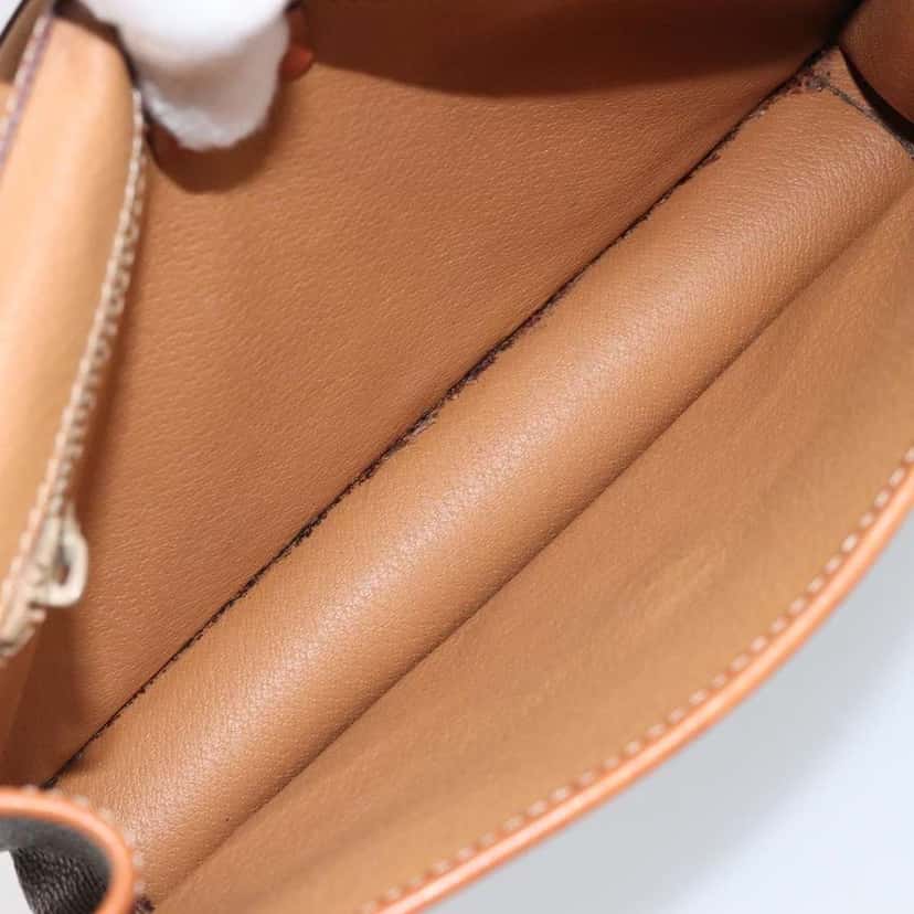 Celine Vintage Macadam Circle Logo Shoulder Bag Brown Canvas Good condition - Box View