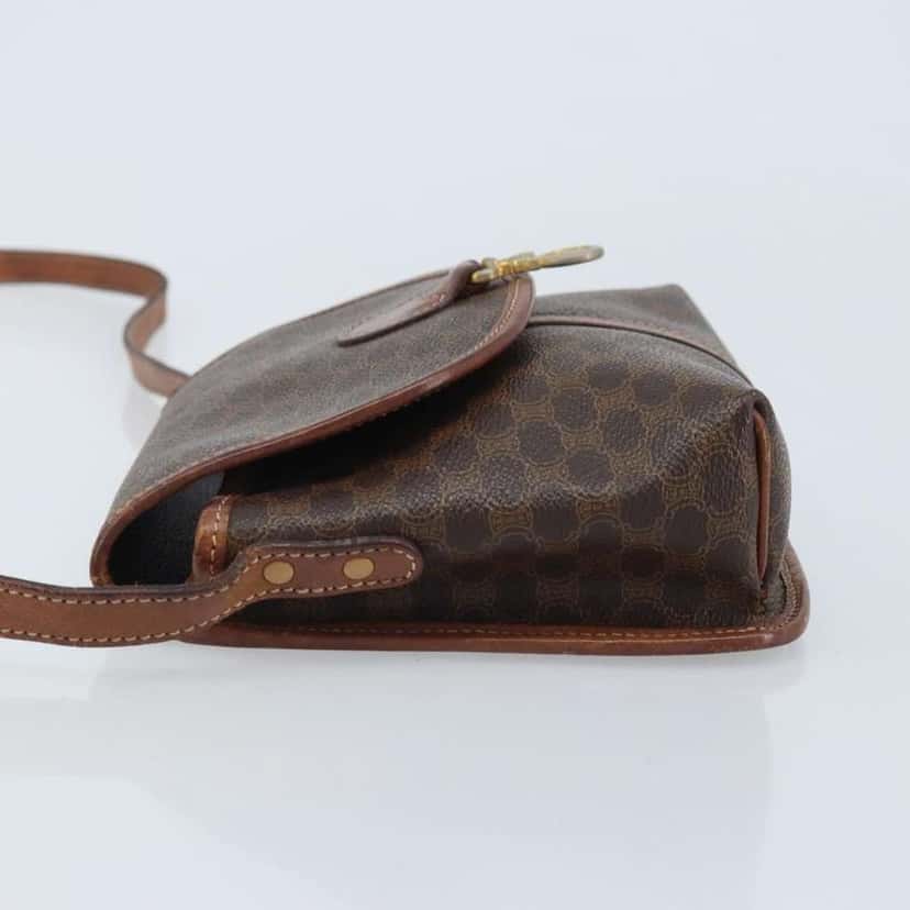 Celine Vintage Macadam Shoulder Bag Brown Canvas Good condition - Model View