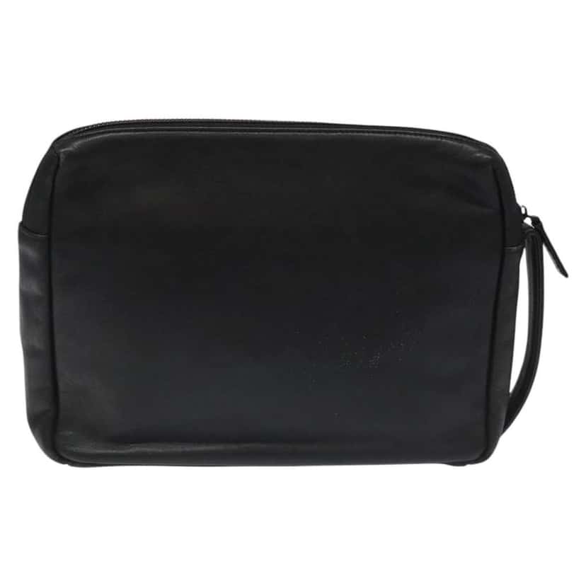 Balenciaga Vintage Pouch Black Leather Good condition - Back View