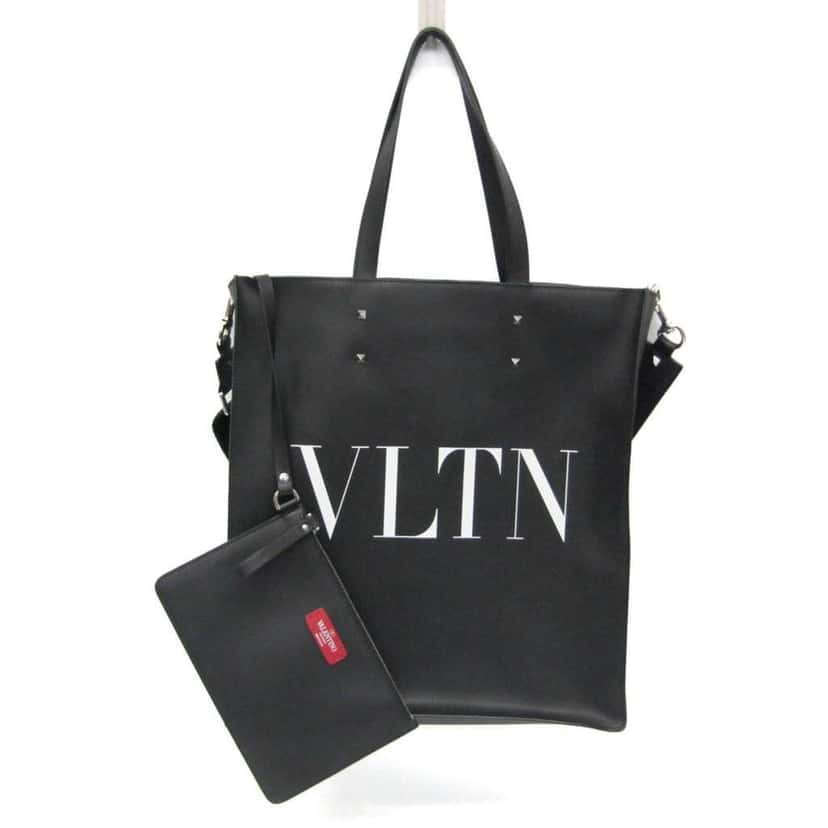 Valentino Garavani VLTN Tote Black Leather Good condition - Front View