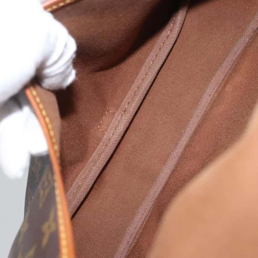 Louis Vuitton Saumur Handbag Brown Canvas Fair condition - Box View