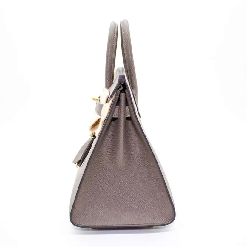 Hermès Birkin 25 Epsom Leather Gris Etain Gold HW 2023 Stamp B Brown Leather Very good condition - Model View