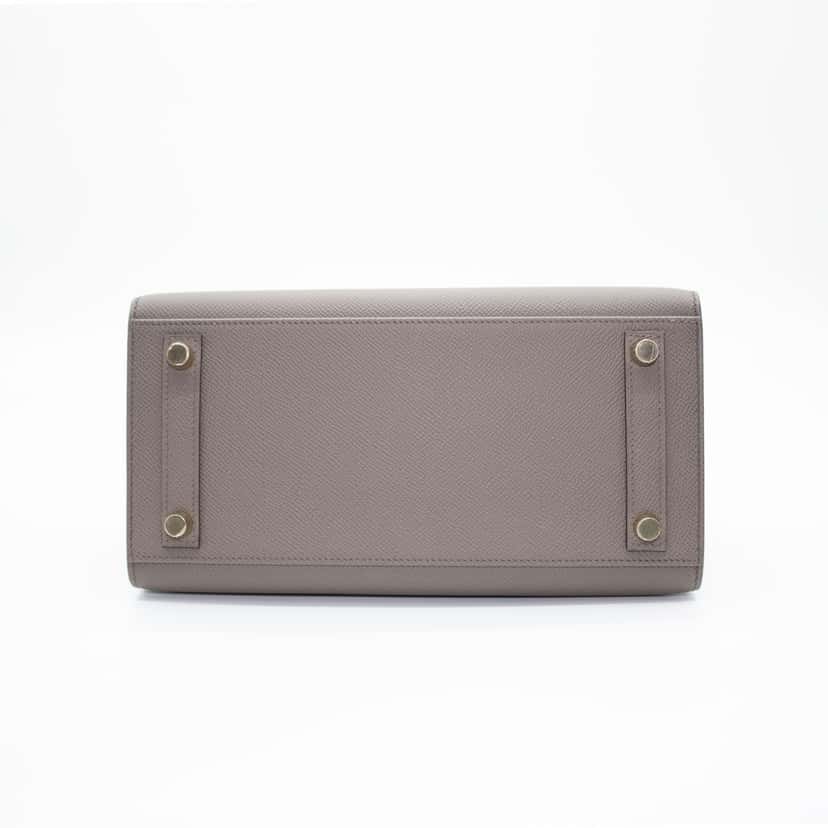 Hermès Birkin 25 Epsom Leather Gris Etain Gold HW 2023 Stamp B Brown Leather Very good condition - Box View