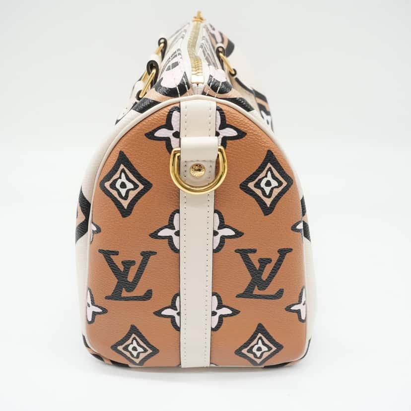 Louis Vuitton Bicolor Giant Wild At Heart Speedy Bandouliere 25 Bag M58947 White Canvas Good condition - Model View