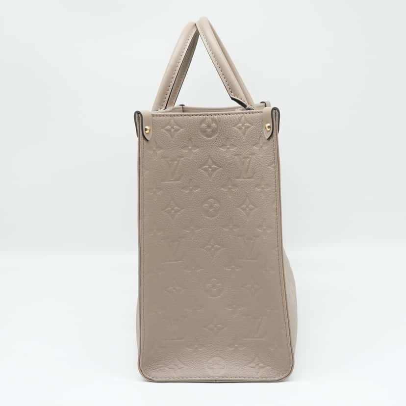 Louis Vuitton Monogram Empreinte Onthego MM Tote Bag M45607 Beige Leather Very good condition - Back View